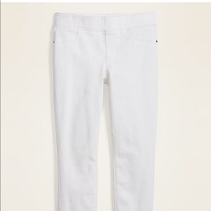 Mid-Rise Rockstar Super Skinny White Jeggings